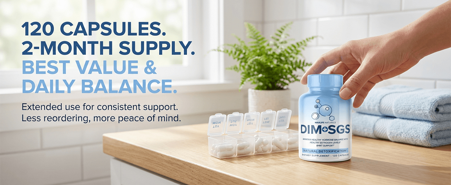 MaxLife Naturals DIM SGS 120 Capsules Hormone Balance Support Made in USA