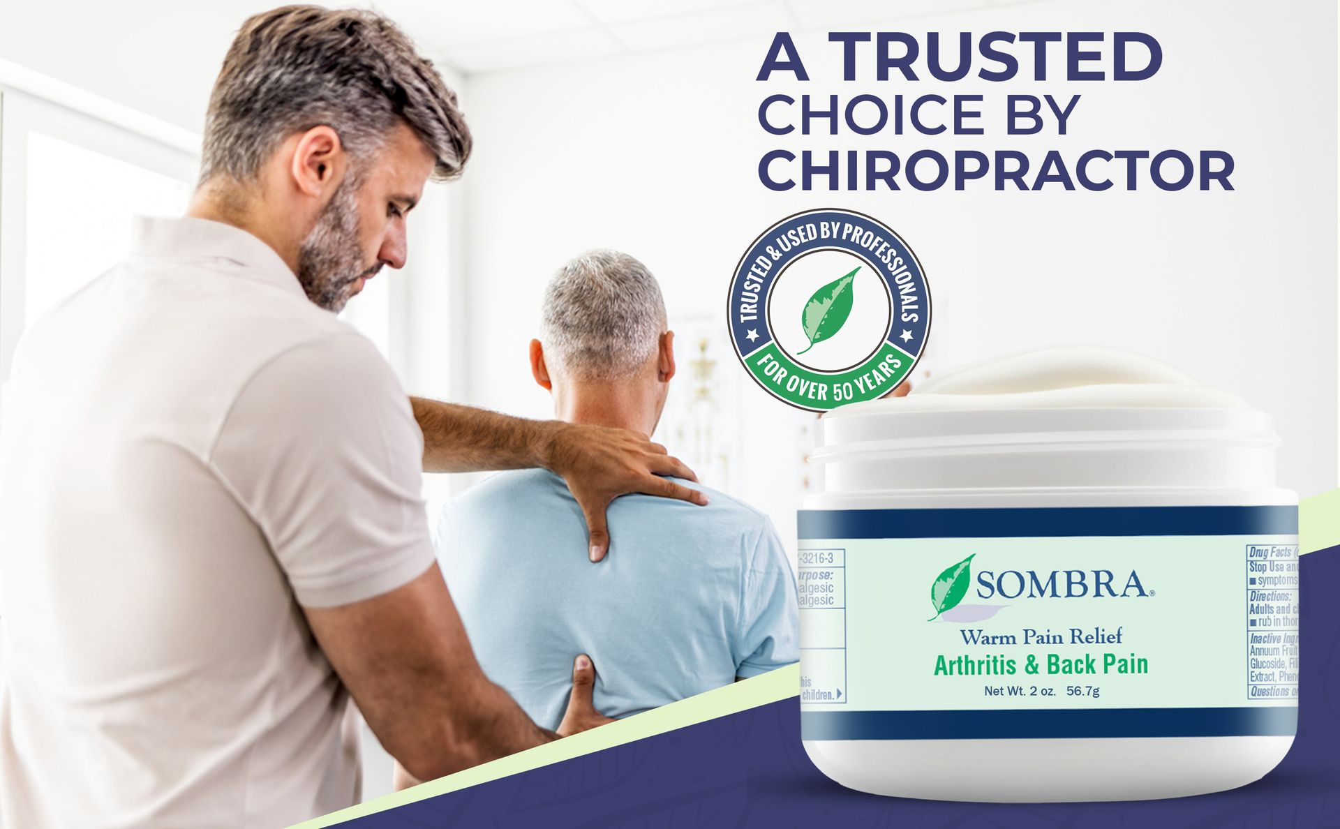 Sombra Warm Pain Relief 2 oz Jar for Arthritis, Back Pain & Pre-Exercise