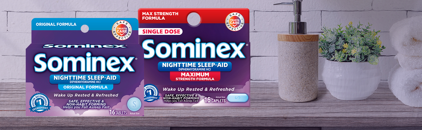 Sominex Nighttime Sleep-Aid with Diphenhydramine HCI, 16ct