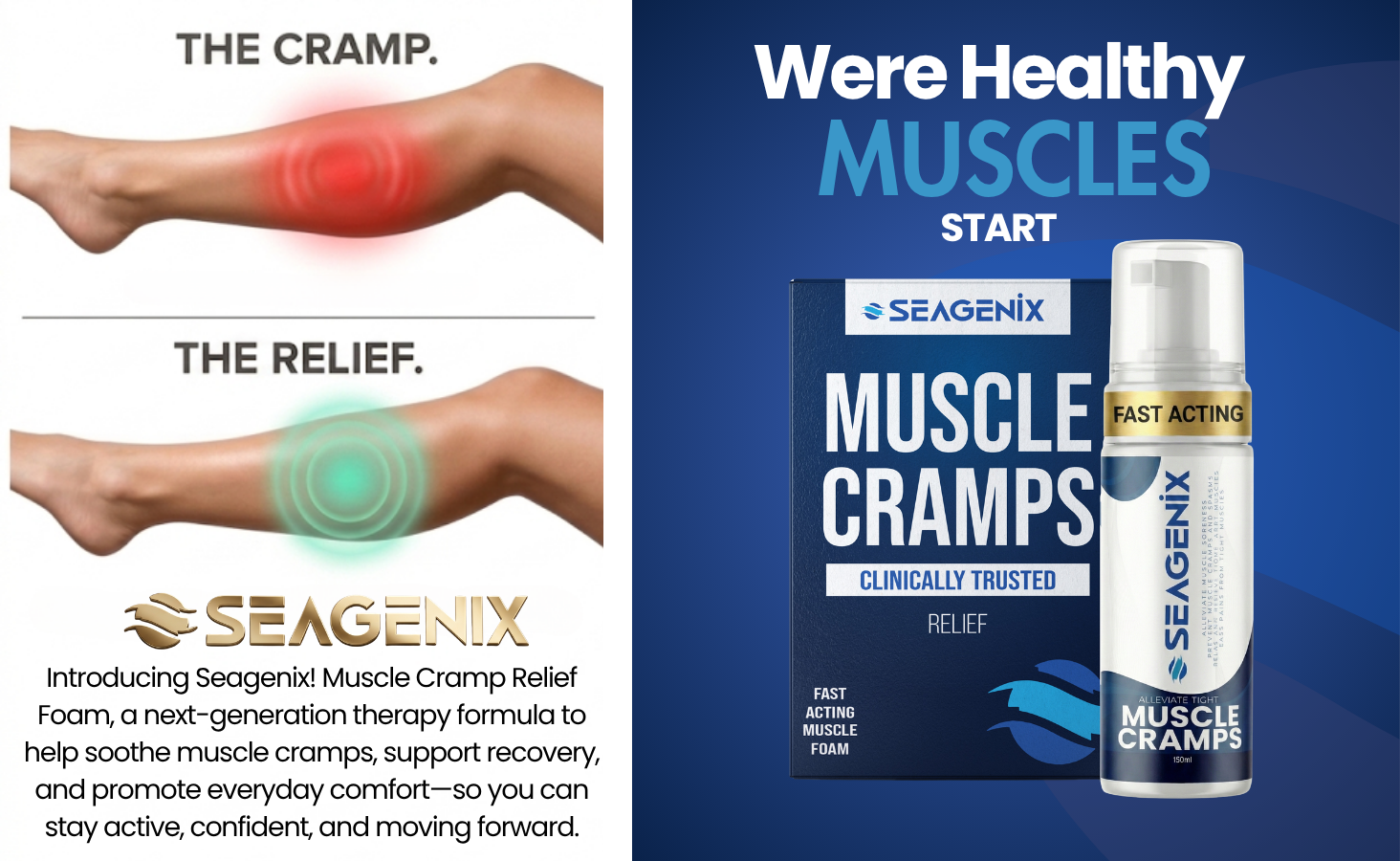 Fast-Acting Muscle Cramp Relief, Magnesium Foam for Leg Cramps