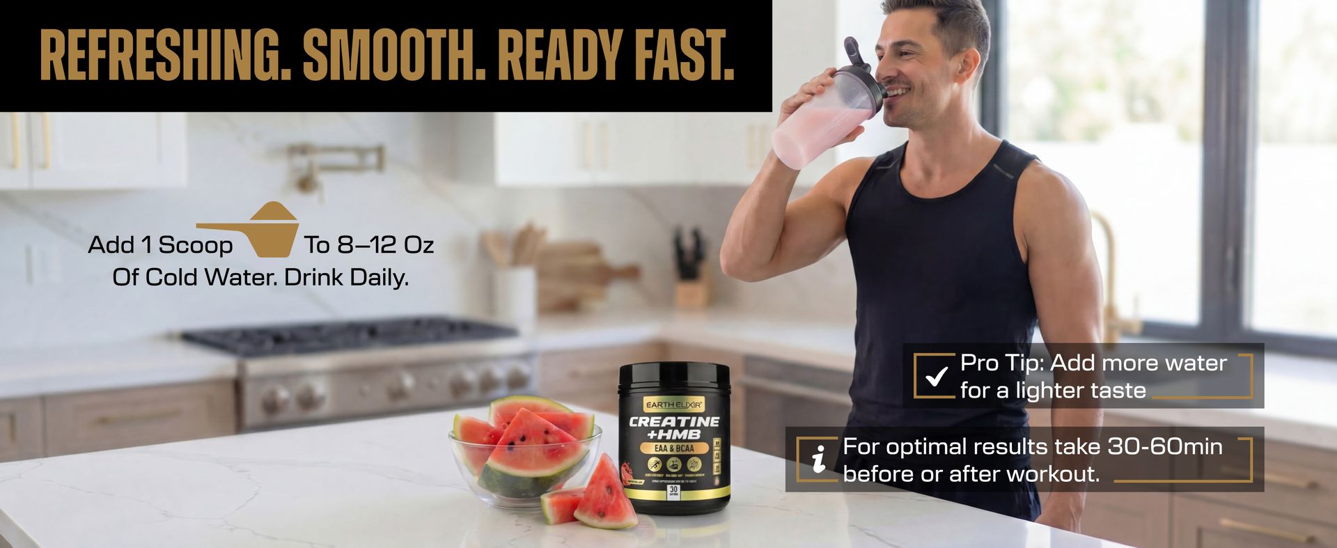 Creatine HMB Supplements for Men and Women w/Essential Amino Acids | EAA & BCAA Powder Mix | Creatine Monohydrate Powder and HMB | EAAS & BCAAS | Made in USA & 3rd Party Tested