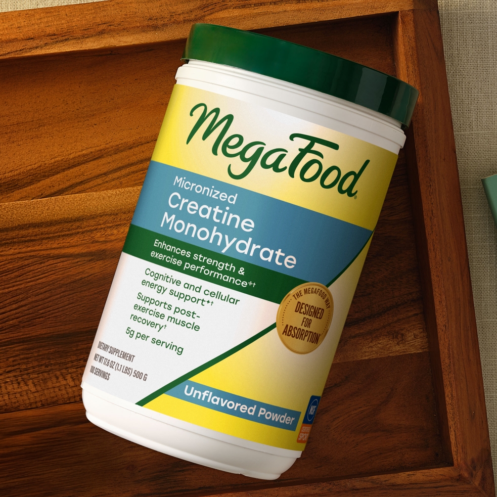 MegaFood Micronized Creatine Monohydrate Powder, Unflavored, 500 Grams