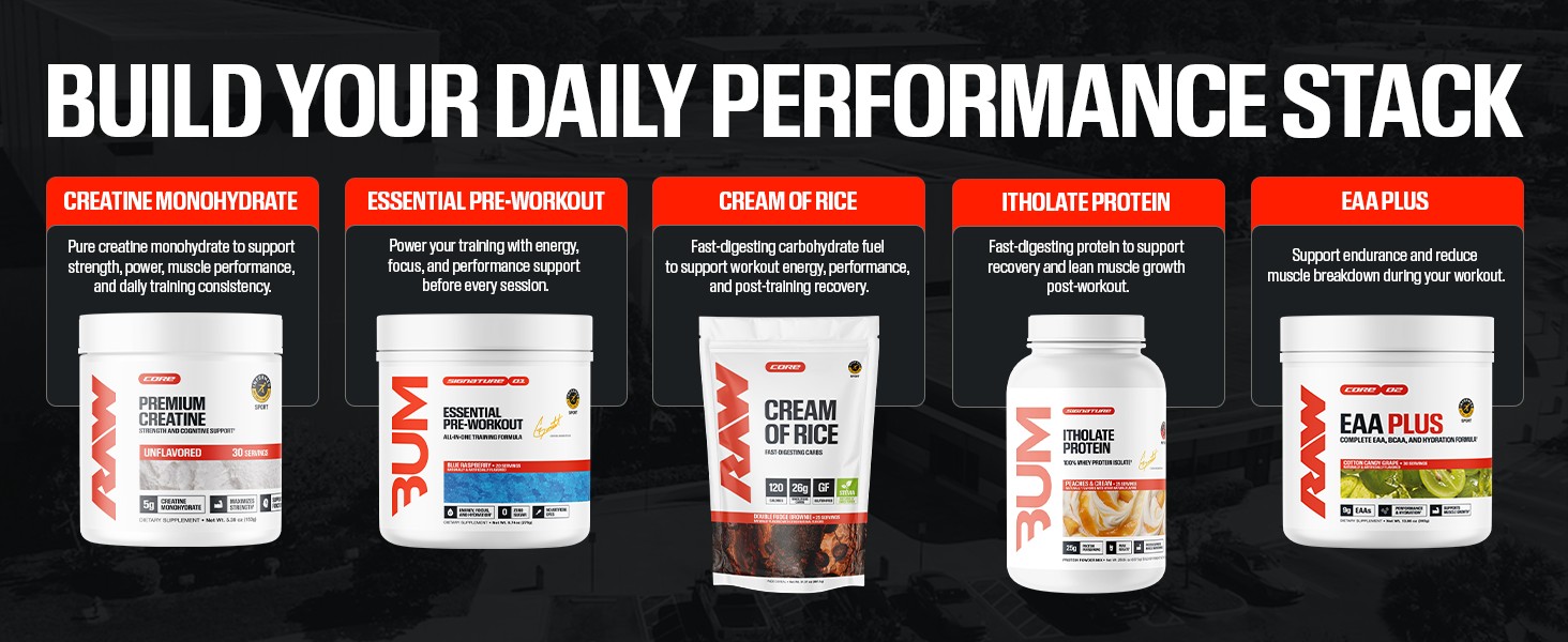 RAW Nutrition Creatine Monohydrate Powder, Unflavored, 30 Servings