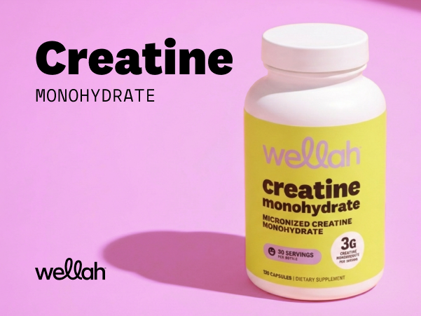 Wellah Creatine Monohydrate Capsules (3000 mg) 120 Capsules
