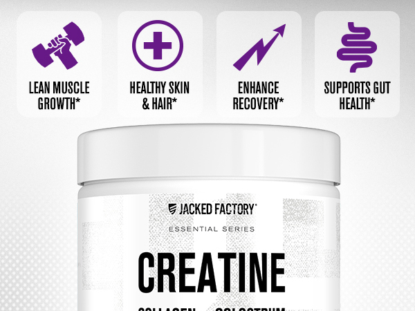 Jacked Factory Creatine for Women with Collagen, 30 Servings, Unflavored