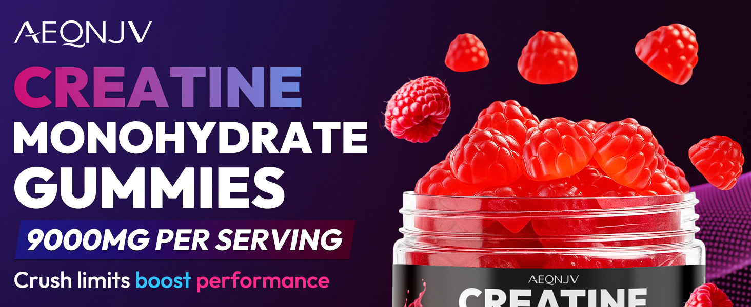 Creatine Monohydrate Gummies 5000MG, Creatine Gummy for Men & Women 120Ct