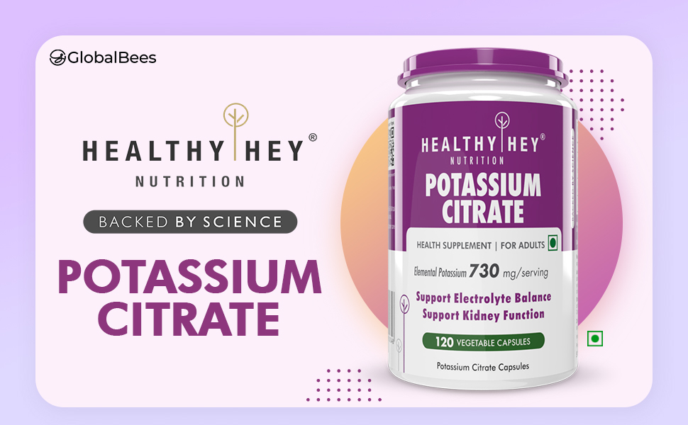 HealthyHey Nutrition Kaliumsitraatti -120 Vihanneskapselit