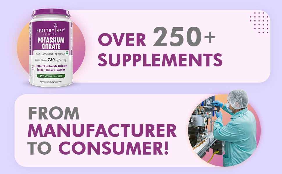 HealthyHey Nutrition Kaliumsitraatti -120 Vihanneskapselit
