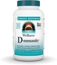 Lähde Naturals Wellness D-immuniteetti, Bio-validoitu D-vitamiini Immuuni Formula, tukee optimaalinen imeytyminen ja käyttö* - 120 kasvissyöjän kapselit