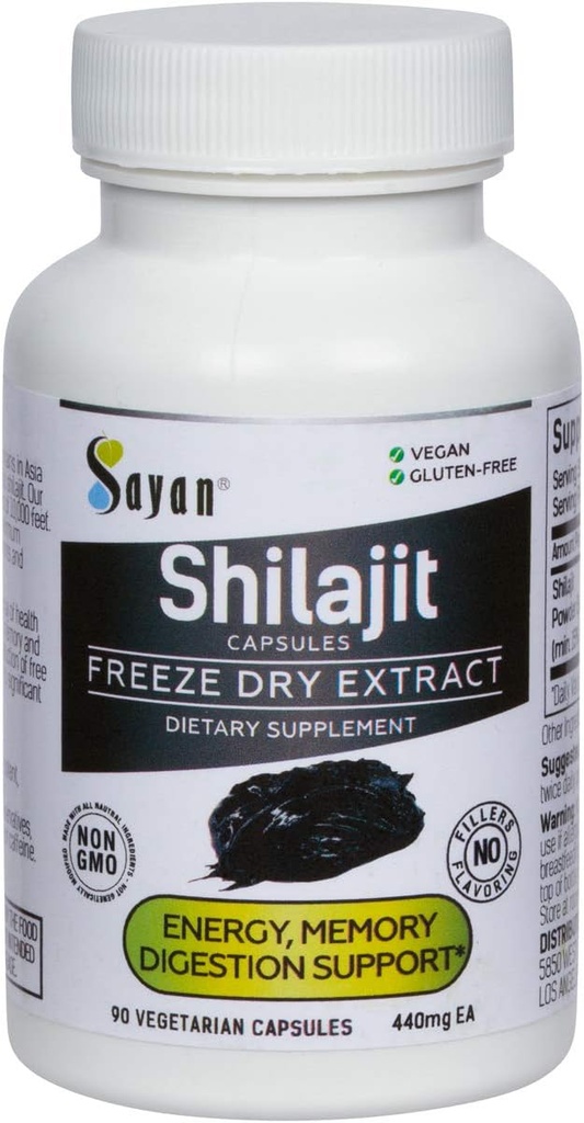 Sayan Shilajit 90 kapselia/440mg ea.................................................................................................................................................................................................................................................