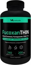 ML Naturals FucoxanTHIN 240 Vihanneskapselit. Fukoksantiini 10% 200 mg/annos, tukee aineenvaihduntaa ja antioksidanttia, NSF- Certified & cGMP- compliantti