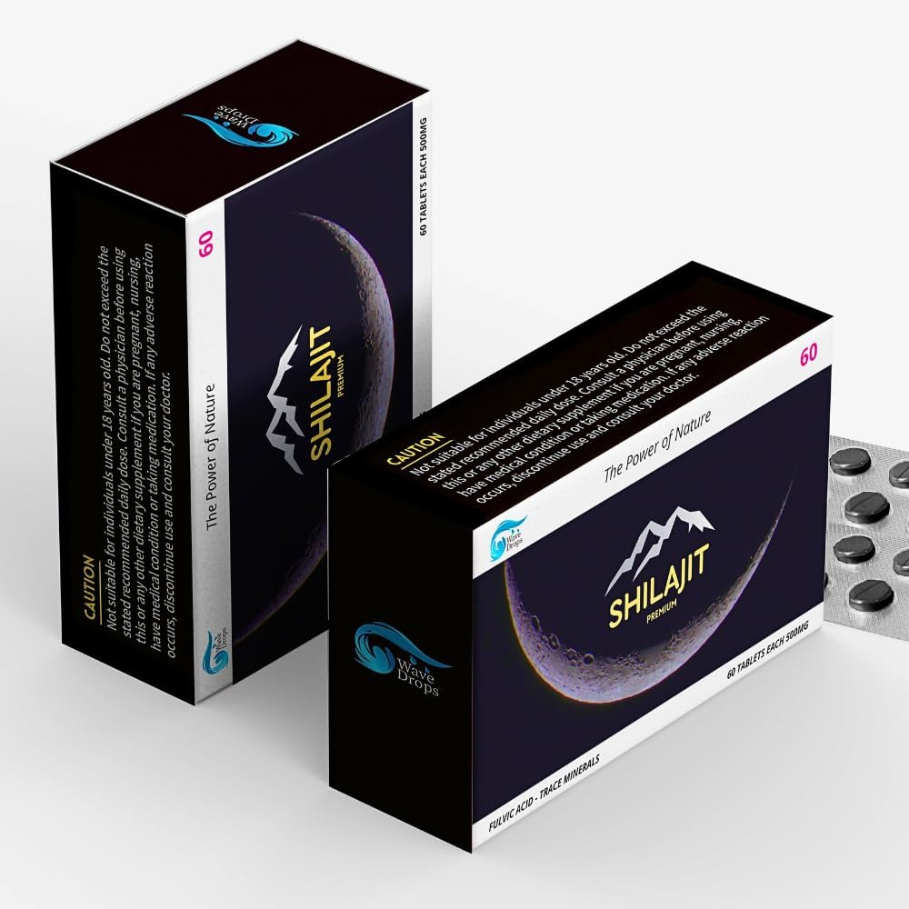 100% Pure Maximum Strength Shilajit Resin tabletter: Energi, Metabolism, Immunity - 85 + Trace Minerals & Fulvic Acid - Natural Shilajit tabletter