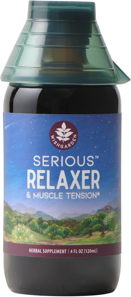 WishGarden Herbs Serious Relaxer & Muscle Tension - All-Natural Muscle Relaxation Herbal Supplement med Wild Lettuce & Wood Betony, frigör muskelspänning, Relax Muscles & Muscle Discomforts, 4oz