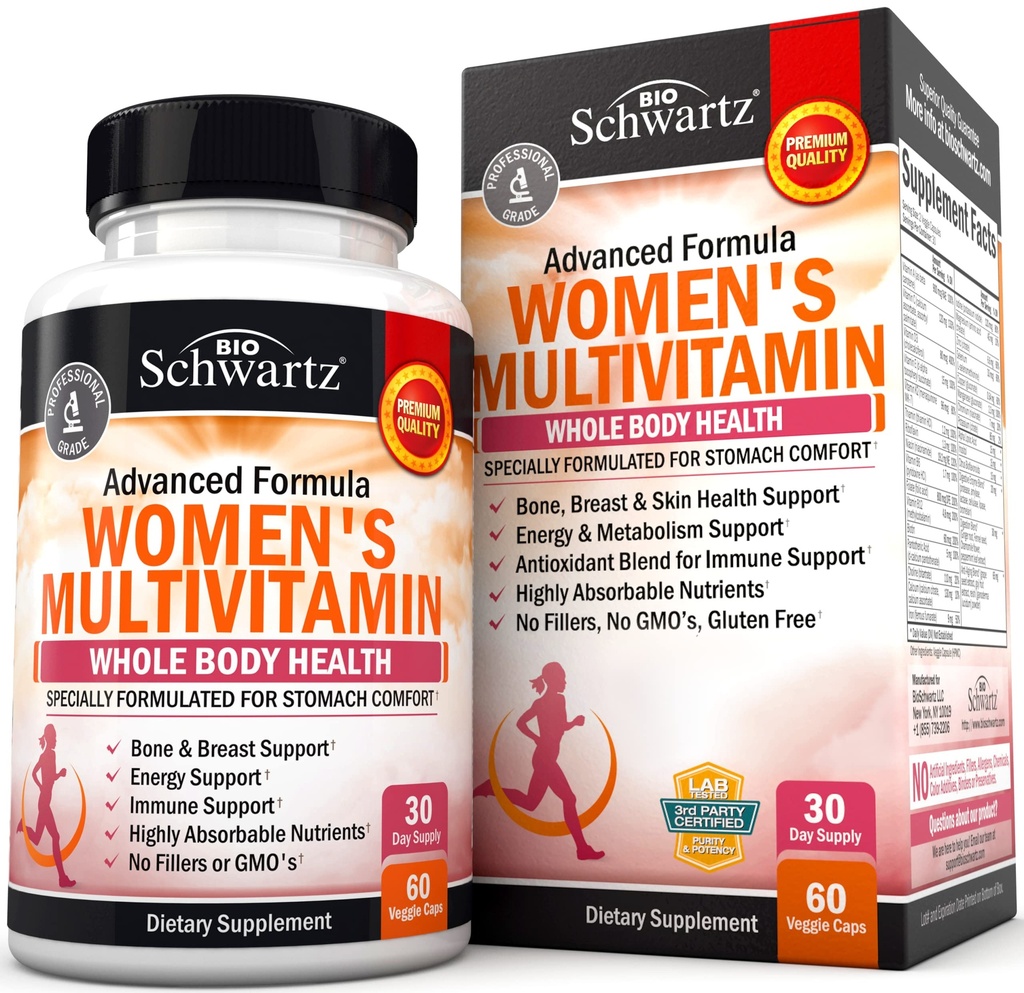 Monivitamiini naisille D3-vitamiinia - Multivitamiinit luun rintojen ihon yhteinen energia - vitamiinit immuniteetin tukea - Immuunijärjestelmän tehostaa luonnon immuuni puolustus - yhteinen tuki täydentää - 60Ct