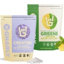 Gnarly Nutrition Creatine Powder, Unflavored (16.05oz) och Gnarly Performance Greens Lemon Mint (11.64 oz)