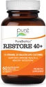 PURE ESIDENCE LABS PureBiotics Palauta 40+ Probiootti täydentää - Tukee Immuuni & Ruoansulatus - Meijeri & Gluteenittomat - 15 kanta (35 miljardia CTU) Aikuiset Natural Probiotics (60 Caps)