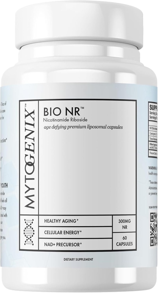 Puhtaat NR-kapselit - Nikotinamidi Ribosidi- täydennysosa - 300 mg per annos - 60 kapselia per pullo - anti-aging- korjaus vaurioitunut DNA - Parantaa kognitiivista toimintaa - optimoida aivojen toimintaa