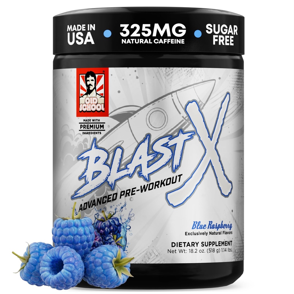 Old School Labs Blast X Advanced Pre Treenout Powder, Intense Energy Booster Preworkout miesten ja naisten