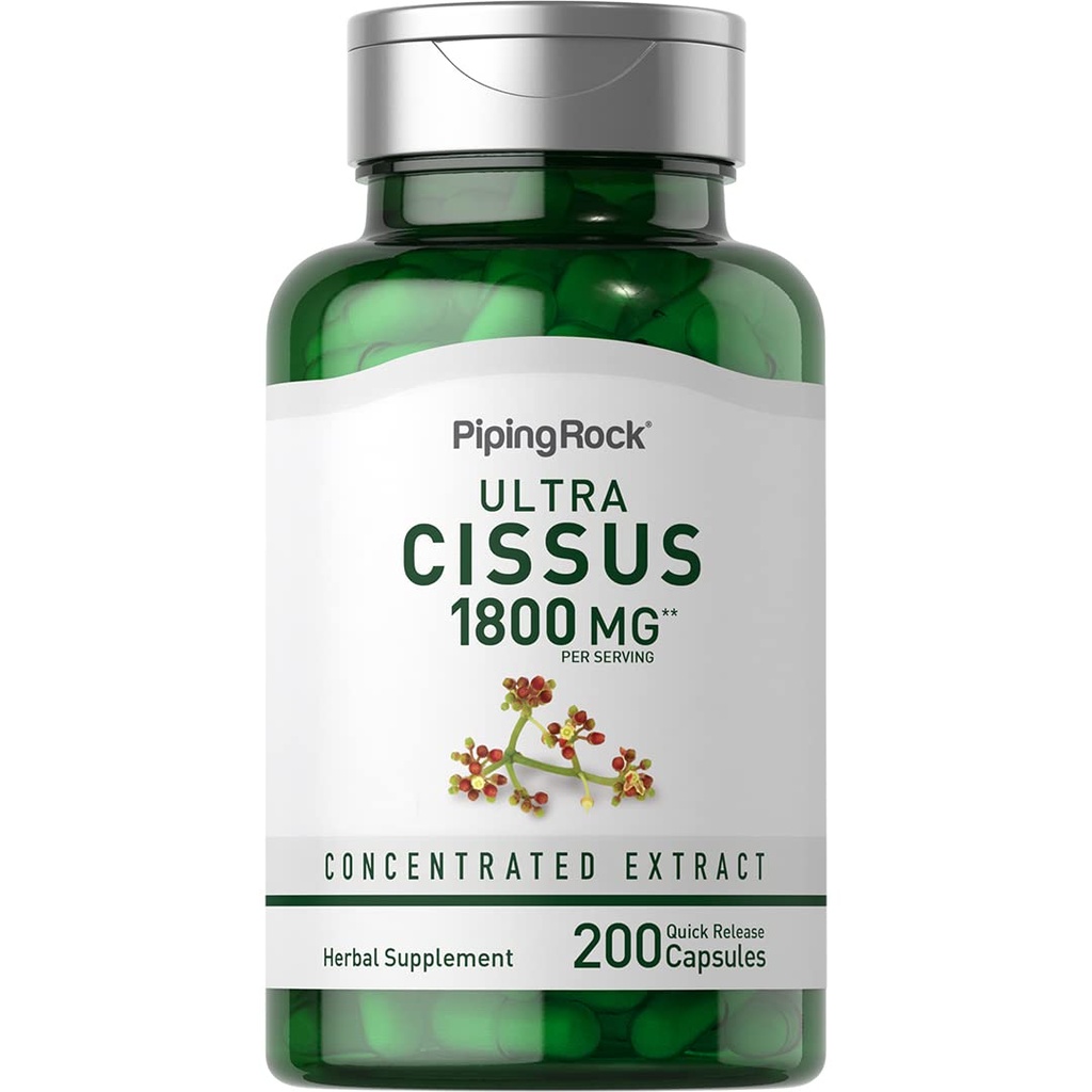 Piping Rock Cissus Quadrangularis Supplement 1800mg ... 200 kapselia... Ultravoimistettu kasviperäinen uute...