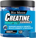 Kreatinmonohydrat Gummies 5000mg för män och kvinnor, Chewables Creatine Monohydrate för muskelstyrka, muskelbyggare, energiboost, pre-workout tillskott (120 greve) - blåbär smak