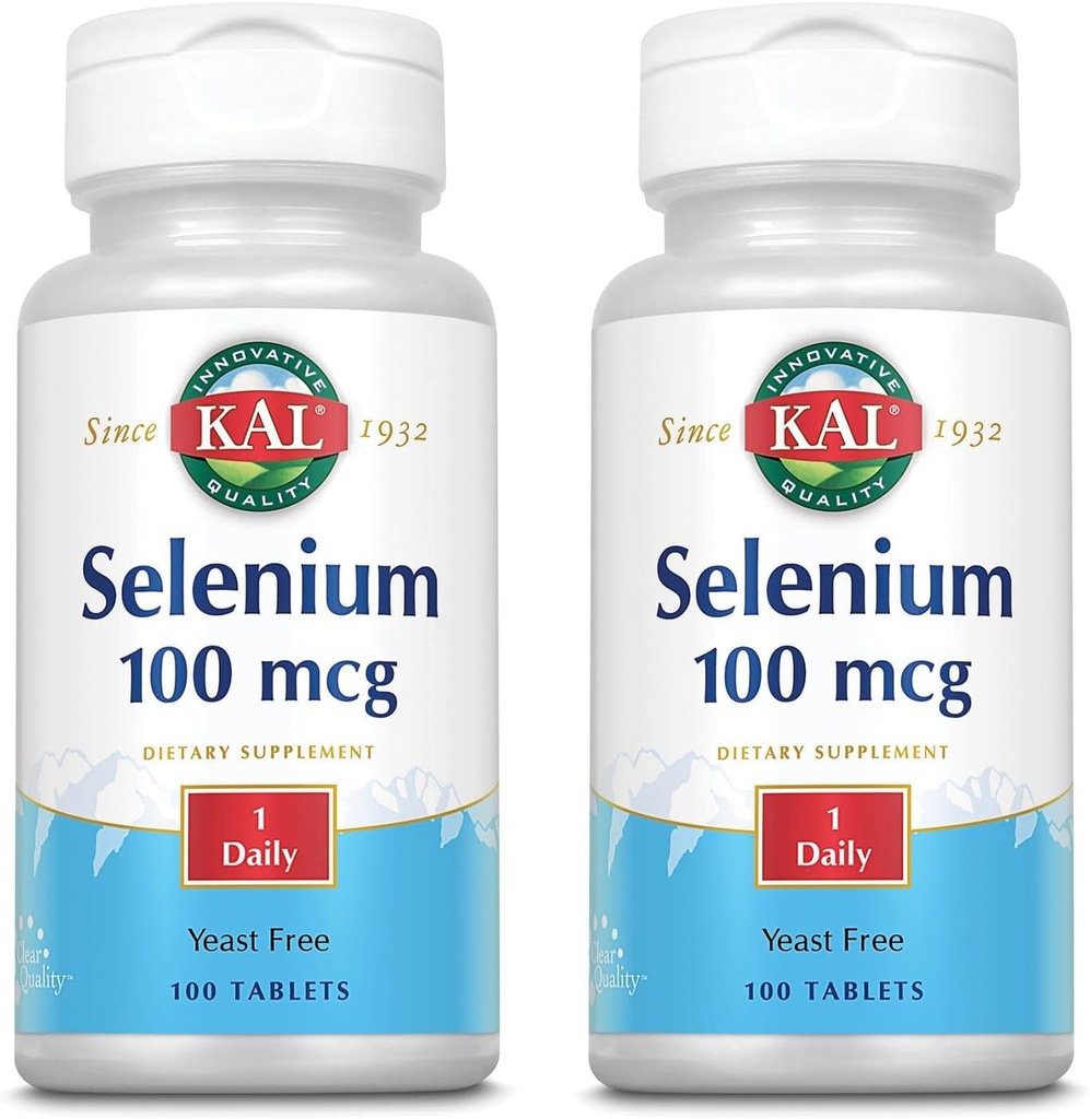 KAL 100 Mcg Selenium Hiivaton tabletti, 100 kreivi