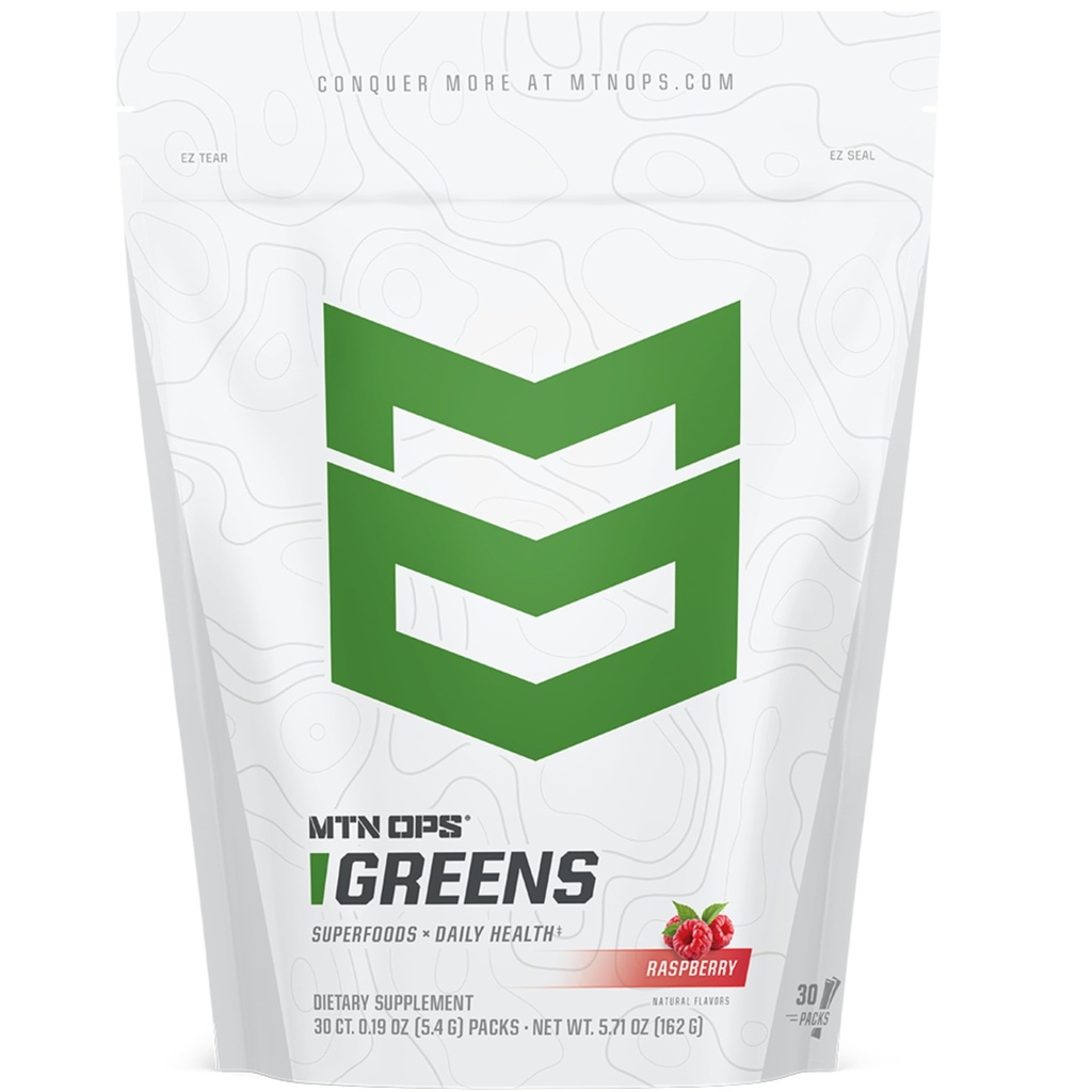 MTN OPS Super Greens Daily Immuno Health and Energy Drink Powder 