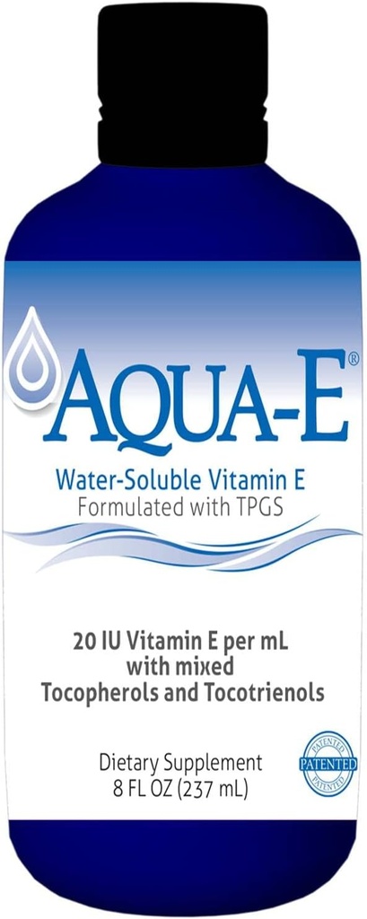 UNIVE E.C. Grace Company, Aqua-E Water-Soluble E-vitamiini, Tokoferolit ja tokotrienolit, 8 fl oz (237 ml)