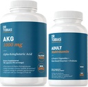 Tobias AKG Supplement & Adult Multivitamiini - Kattava solujen energia- ja ravinnetuki yleistä hyvinvointia ja elinkelpoisuutta, vegaaninen, ei-GMO