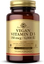 Solgar Vegaani D3-vitamiini (kolekalsiferoli) 150 mikrog (6000 IU) - 100 softgels - Immuunituki, auttaa säilyttämään terveet luut ja hampaat - ei-GMO, Certified Vegan, Gluteeniton - 100 tarjoilua