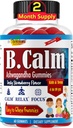Därför B.Calm Kids Focus & Attention Gummies - Anti-Stress, Memory, Mood & Relaxation - Naturlig Calm Ashwagandha för barn & tonåringar - Fokus Vitaminer för tonåringar - Strawberry Flavor, 60 ct