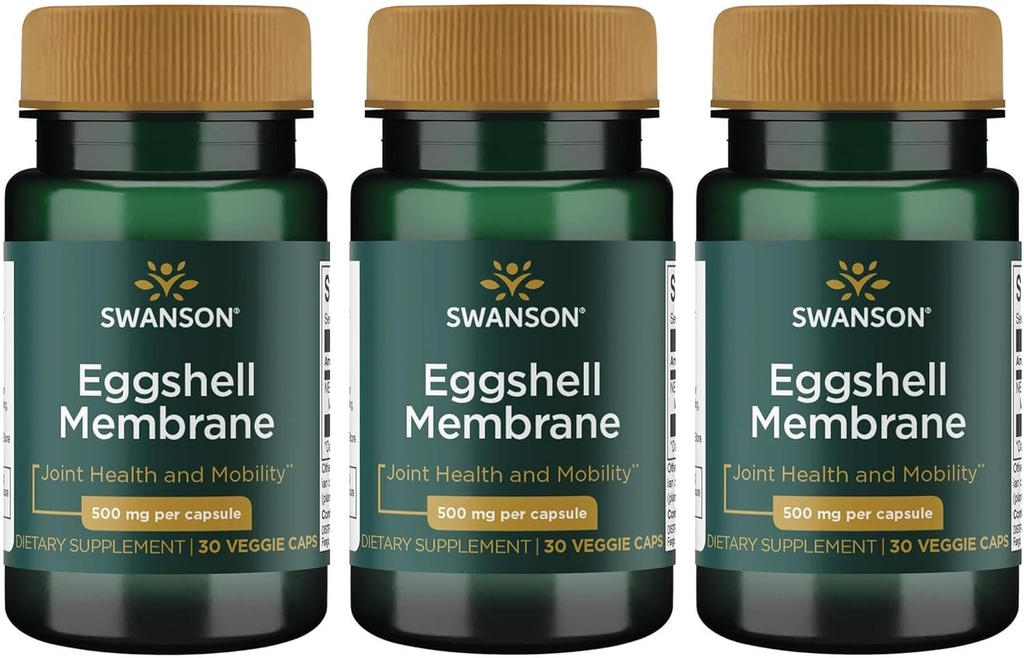 Swanson Eggshell Membrane 500 mg 30 Veg Caps (3 pakkaus)