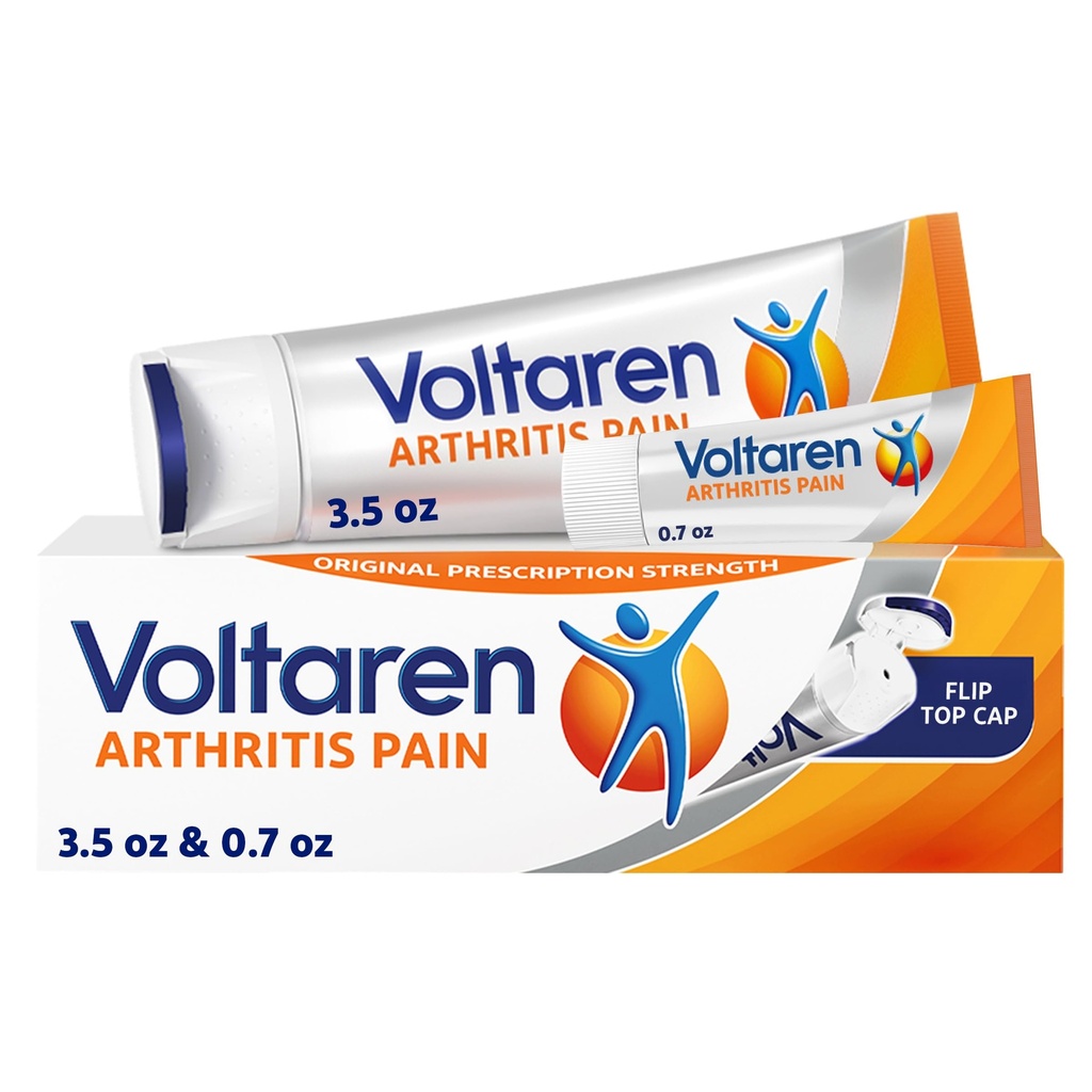 Voltaren Niveltulehdus Kipu Gel for Powerful Upperal artriitti kipu lievittää diklofenaakki - UUTTA Helppo avata Cap - 100 g Putki ja 20 g Matkan koko Putki