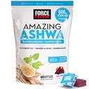 Force Factor Amazing Ashwa stressin lievitystä, muistia, keskittyä, ja Immuuneja tukea terveys, Ashwaganda täydentää KSM-66 Ashwagandha stressiä, 60 pehmeää purukumia