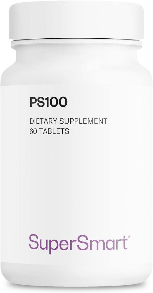 Supersmart - PS100 Supplement 300mg per päivä (Fosfatidyyliseriini) - Aivojen terveys & suoja - Muistituki ...