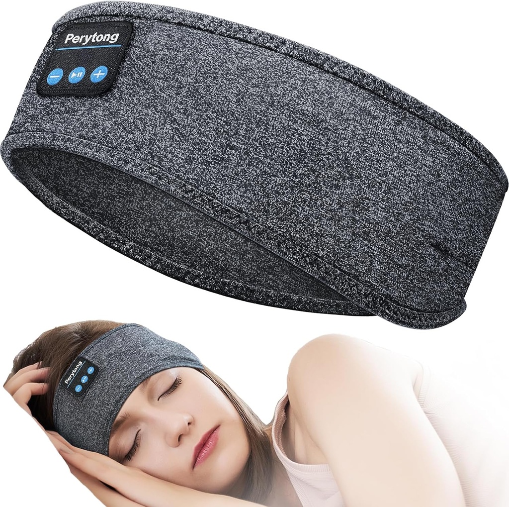 Perytong Sleep Headphones Bluetooth Headband, Sports Wireless Earphones Music Sleeping Earbuds med HD Stereo Speaker för mamma kvinnor män som kör coola prylar unika gåvor