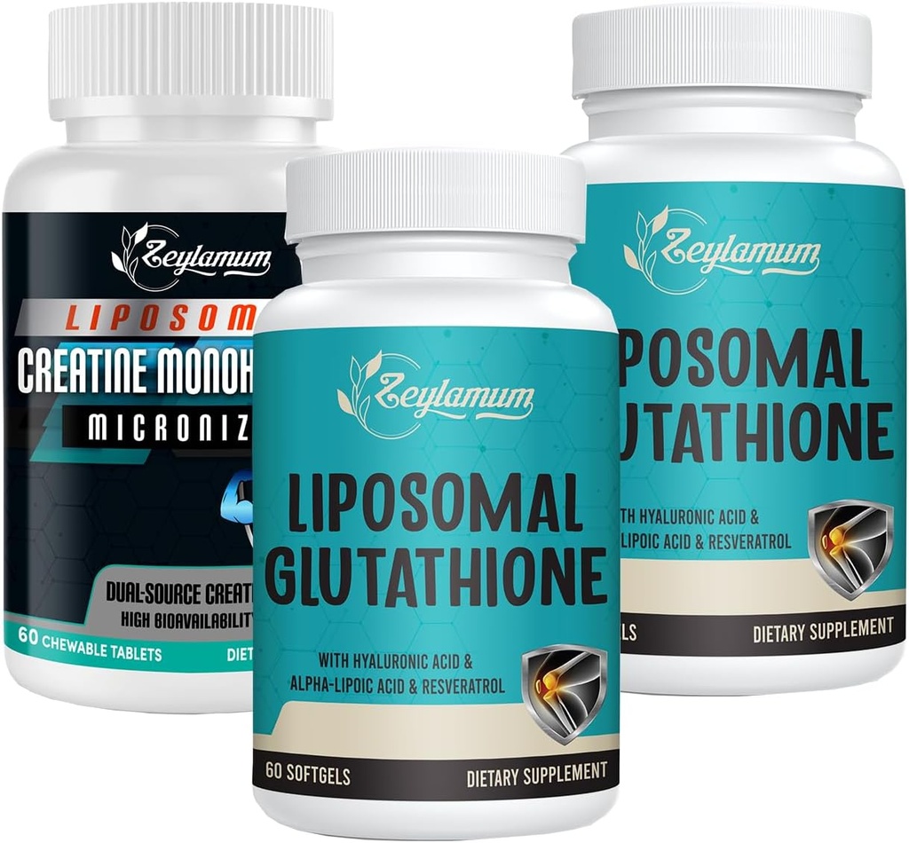Liposomal Glutatione Softgels - 120 Softgels + Creatiini Monohydraatti Mikronized - 60