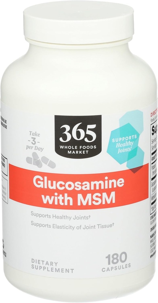 365 by Whole Foods Market, Glukosamiini ja MSM, 180 kapselia