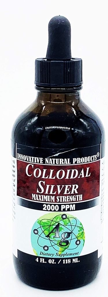 Kolloidinen hopea 2000 PPM (4 oz) innovatiivisten luonnontuotteiden