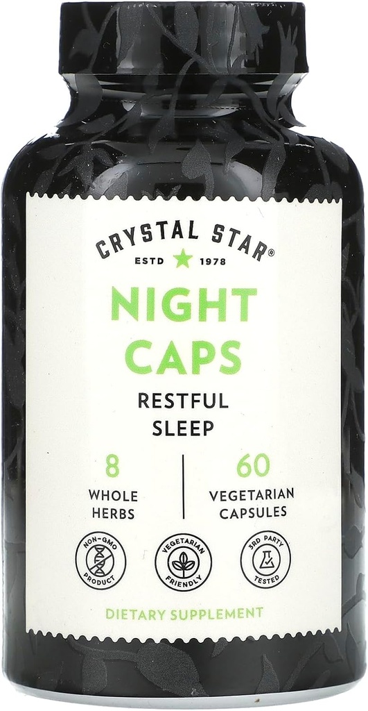 Crystal Star Night Caps Natural Sleep Aid Supplement (60 kapselia)