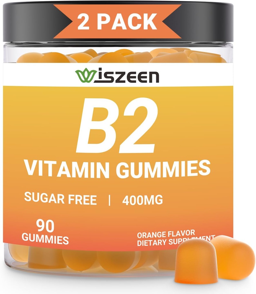 Vitamin B2 Gummies - Riboflavin Supplement - B2 Riboflavin Gummies B2 Vitaminer med Magnesium, CoQ10