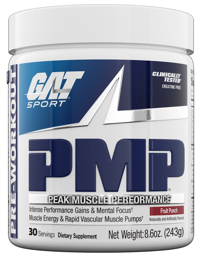GAT SPORT PMP (Peak Muscle Performance), Pre-Workout, 30 tarjoilua (Fruit Punch)