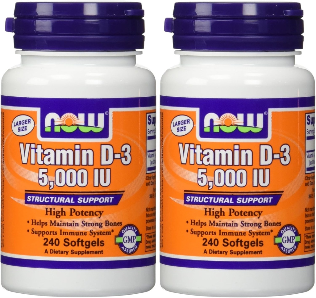 NYT Ruoka D3-vitamiini 5000 Iu, 240-softgels (pakkaus 2)