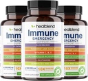healblend 10 i 1 Immune Support Supplement Booster med Elderberry, Zink, Echinacea, gurkmeja, Lactobacillus Acidophilus, för vuxna (3 Pack)