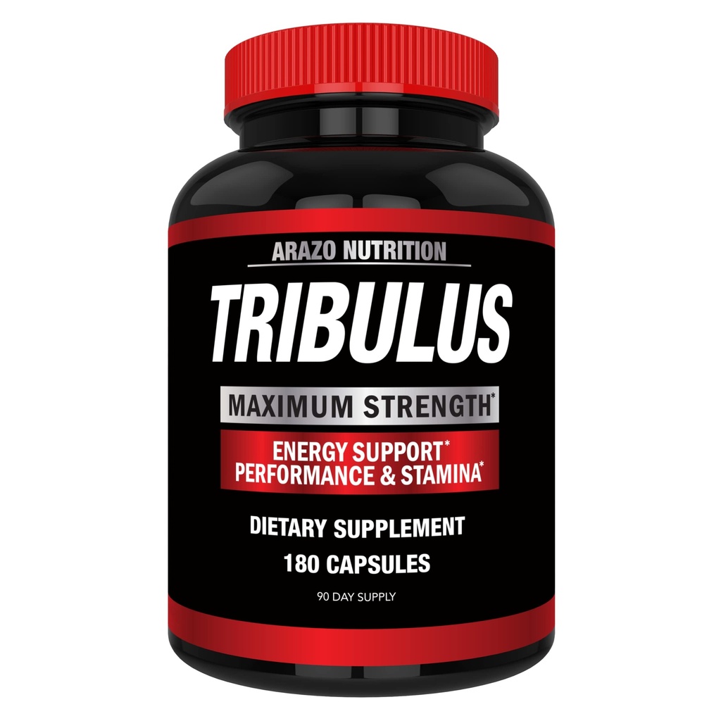 Arazo Nutrition Tribulus Terrestris 1500 mg uute Kuiva-aine 180 kapselia - Energy Booster ja Estrogeenisalpaaja