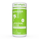 UpNourish Liposomal D3 K2 MK-7 - 365 Mini softgels med Organic Coconut Oil - 5000 IE 125 mcg Vitamin D3 och 100 mcg Vitamin k2 för Optimal Bone och Immune Health