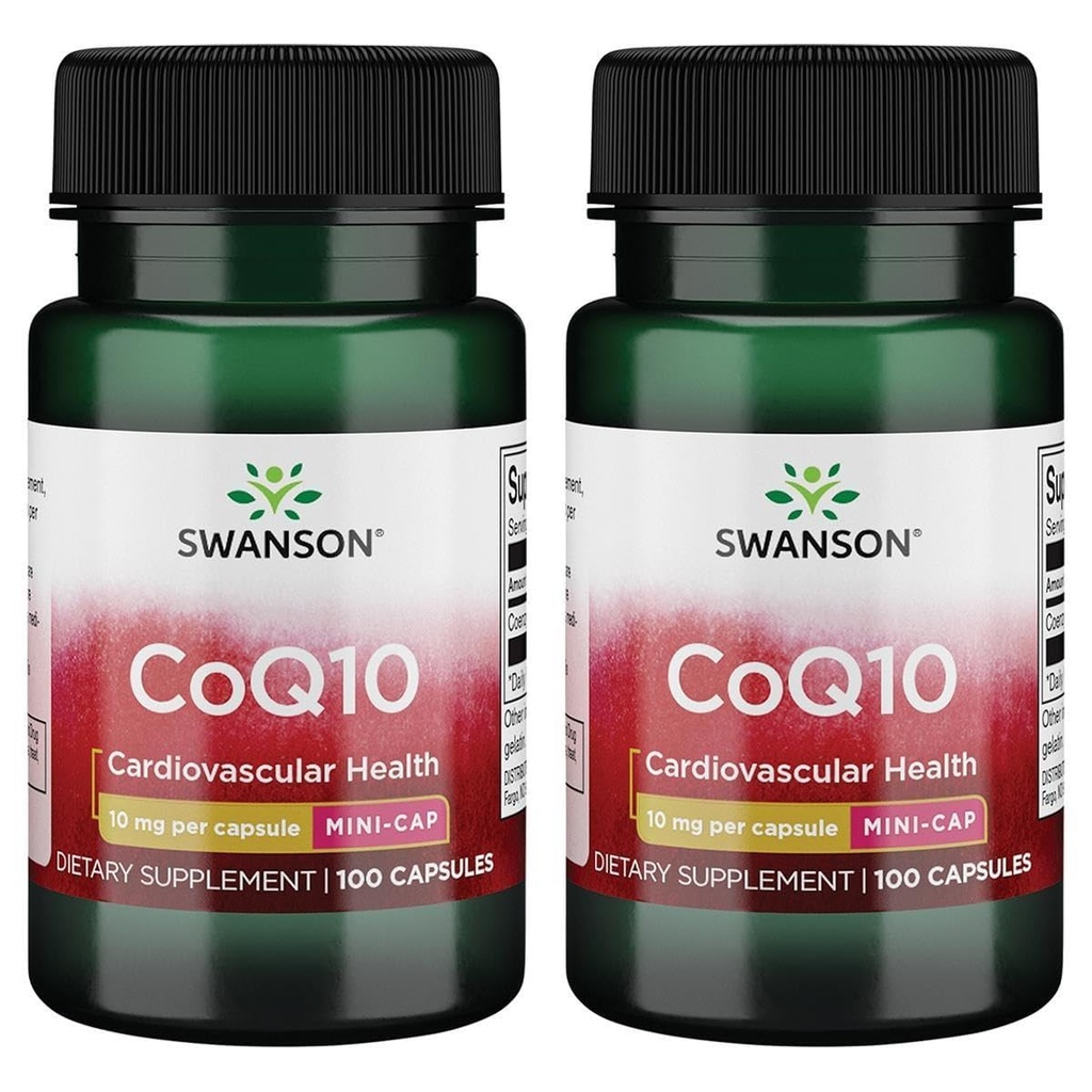 Swanson Coq10 - Mini Cap 10 mg 100 kapselia (2 pakkaus)