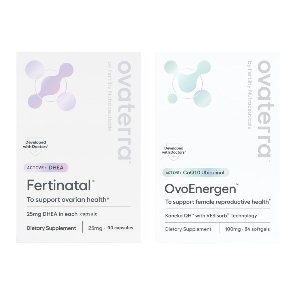 Egg Health Power Pack naisille hedelmällisyyteen Suppport & Egg Heatlh Kaneka QH, VESIsorb® Technology, Ubiquinol & Micronized DHEA 90 - 25 mg kapselit & 84 - 100 mg Softgel kapselit 28 päivän tarjonta
