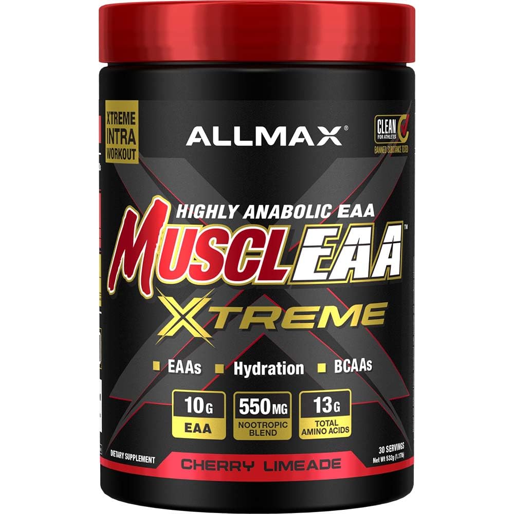 ALLMAX MUSCLEAA Xtreme, Cherry Limeade - 532 g Powder - Tarjoaa EAA:ita, BCAA:ita ja nesteytystä - Enintään 30 tarjoilua