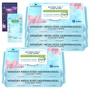 Flushable Hemorrhoid Wipes | Medicated Witch Hazel Wipes Ph Balanced | 304 greve Fragrance Free Adult Hemorrhoid Behandling Witch Hazels Wipe för Butt Itch Relief Soothing