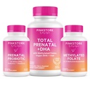 Pink Stork Total Prenatal, Probiotic & Methyl Folate - Graviditet Wellness Bundle